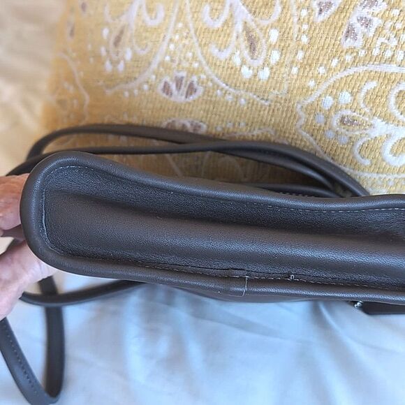 Rare -Vintage COACH Tango Flap Turn-Lock Dk Gray 🩶 Mini Crossbody Bag - Picture 7 of 16